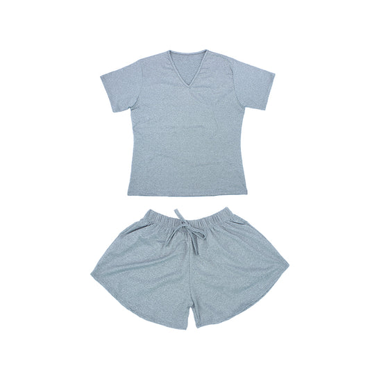 Ladies V neck tees with terno shorts