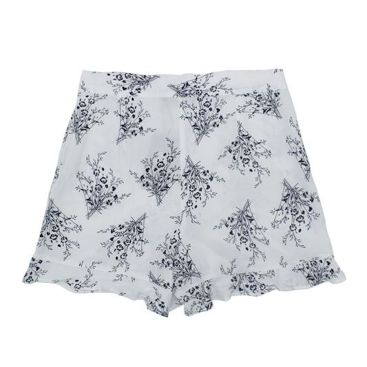 Megan ladies printed shorts ( white )