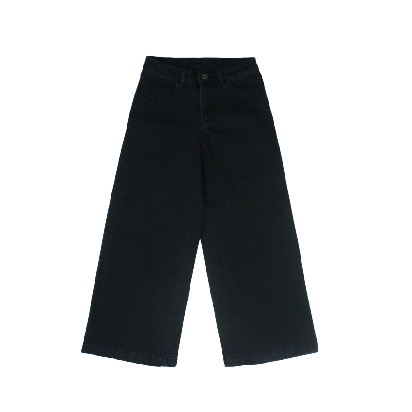 denim wide leg pants for Ladies