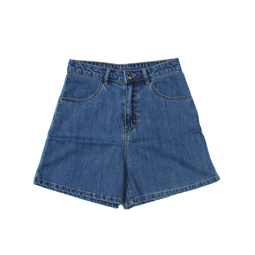 affordable denim A-line shorts for Ladies