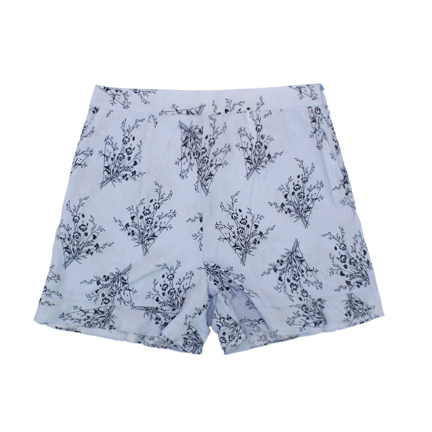 Megan ladies printed shorts ( blue )